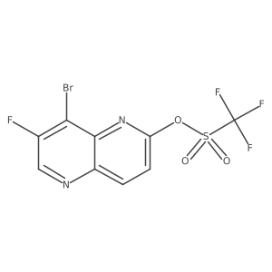 8-Bromo-7-fluoro-1,5-naphthyridin-2-yl trifluoromethanesulfonate Structure