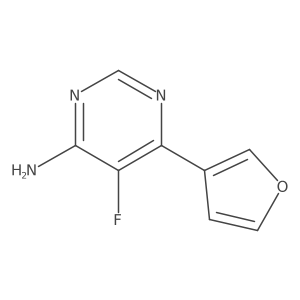5-Fluoro-6-(furan-3-yl)pyrimidin-4-amine结构式