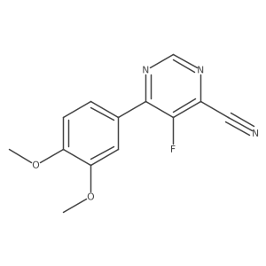 6-(3,4-Dimethoxyphenyl)-5-fluoropyrimidine-4-carbonitrile结构式