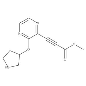 Methyl 3-[3-(pyrrolidin-3-yloxy)pyrazin-2-yl]prop-2-ynoate Structure
