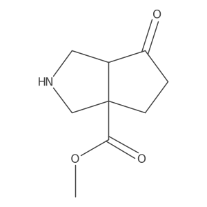 Methyl 6-oxo-octahydrocyclopenta[c]pyrrole-3a-carboxylate结构式