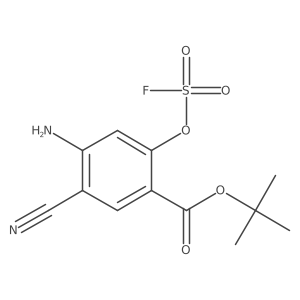 Tert-butyl 4-amino-5-cyano-2-[(fluorosulfonyl)oxy]benzoate结构式