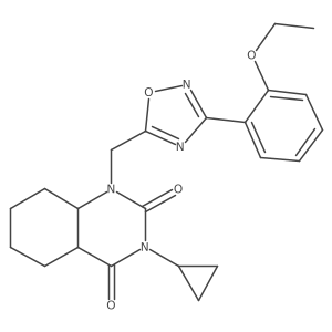 3-Cyclopropyl-1-[[3-(2-ethoxyphenyl)-1,2,4-oxadiazol-5-yl]methyl]-4a,5,6,7,8,8a-hexahydroquinazoline-2,4-dione Structure
