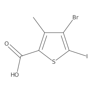 Cc1c(C(=O)O)sc(I)c1Br结构式
