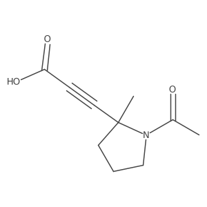 3-[(2S)-1-acetyl-2-methylpyrrolidin-2-yl]prop-2-ynoic acid结构式