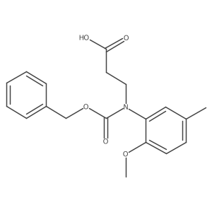 3-{[(Benzyloxy)carbonyl](2-methoxy-5-methylphenyl)amino}propanoic acid Structure