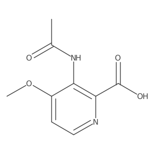 3-Acetamido-4-methoxypicolinic acid结构式