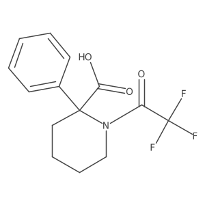 2-Phenyl-1-(2,2,2-trifluoroacetyl)piperidine-2-carboxylic acid Structure