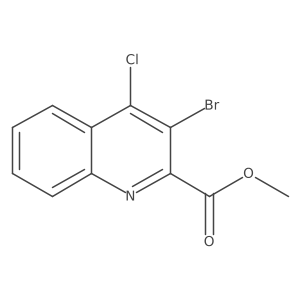 Methyl 3-bromo-4-chloroquinoline-2-carboxylate结构式