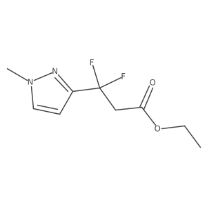 ethyl 3,3-difluoro-3-(1-methyl-1H-pyrazol-3-yl)propanoate结构式