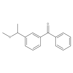3-(1-Methoxyethyl)benzophenone结构式