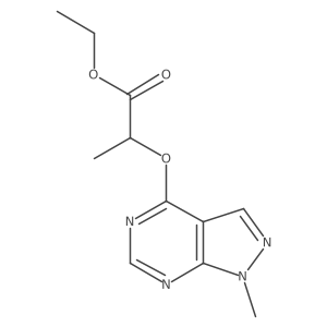 ethyl 2-({1-methyl-1H-pyrazolo[3,4-d]pyrimidin-4-yl}oxy)propanoate Structure