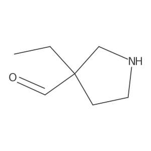 3-Ethylpyrrolidine-3-carbaldehyde结构式