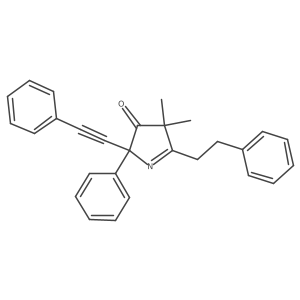 4,4-Dimethyl-5-phenethyl-2-phenyl-2-(phenylethynyl)-2,4-dihydro-3H-pyrrol-3-one Structure