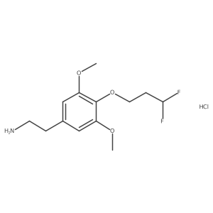 2-[4-(3,3-Difluoropropoxy)-3,5-dimethoxyphenyl]ethan-1-amine hydrochloride结构式