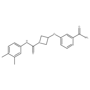 4-({1-[(3,4-Dimethylphenyl)carbamoyl]azetidin-3-yl}oxy)pyridine-2-carboxamide Structure