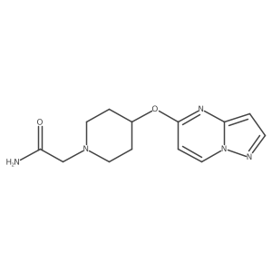 2-(4-{Pyrazolo[1,5-a]pyrimidin-5-yloxy}piperidin-1-yl)acetamide结构式