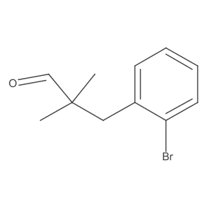 3-(2-Bromophenyl)-2,2-dimethylpropanal结构式