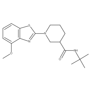 N-tert-butyl-1-(4-methoxy-1,3-benzothiazol-2-yl)piperidine-3-carboxamide结构式