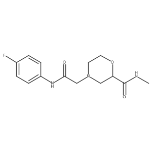 4-{[(4-fluorophenyl)carbamoyl]methyl}-N-methylmorpholine-2-carboxamide结构式