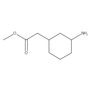 rac-methyl 2-[(1R,3S)-3-aminocyclohexyl]acetate结构式