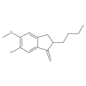 2-Butyl-6-fluoro-5-methoxy-1-indanone结构式