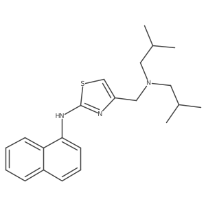 4-((diisobutylamino)methyl)-N-(naphthalen-1-yl)thiazol-2-amine结构式