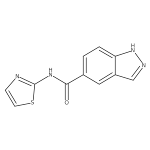 N-2-Thiazolyl-1H-indazole-5-carboxamide结构式