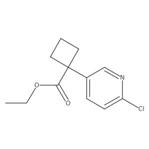Ethyl 1-(6-chloropyridin-3-yl)cyclobutanecarboxylate结构式