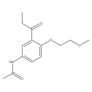 N-[4-(2-Methoxyethoxy)-3-(1-oxopropyl)phenyl]acetamide Structure