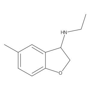 N-Ethyl-5-methyl-2,3-dihydrobenzofuran-3-amine结构式