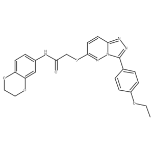 N-(2,3-dihydrobenzo[b][1,4]dioxin-6-yl)-2-((3-(4-ethoxyphenyl)-[1,2,4]triazolo[4,3-b]pyridazin-6-yl)thio)acetamide Structure