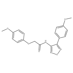 2-(4-methoxyphenoxy)-N-[4-(4-methoxyphenyl)-1,2,5-oxadiazol-3-yl]acetamide结构式