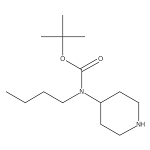 tert-butyl N-butyl-N-(piperidin-4-yl)carbamate结构式