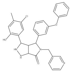3-(5-Chloro-2-hydroxy-4-methylphenyl)-4-(3-phenoxyphenyl)-5-(pyridin-3-ylmethyl)-1,2,3,3a,4,6a-hexahydropyrrolo[3,4-c]pyrazol-6-one结构式