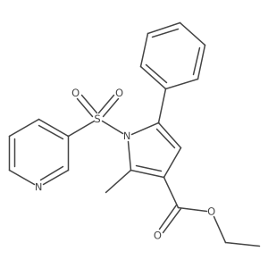 Ethyl 2-methyl-5-phenyl-1-(pyridin-3-ylsulfonyl)-1H-pyrrole-3-carboxylate结构式
