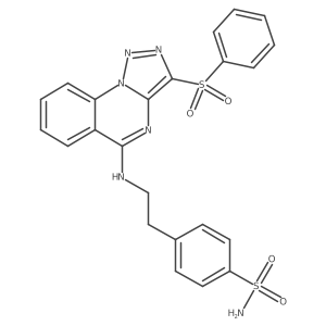4-(2-{[3-(Phenylsulfonyl)[1,2,3]triazolo[1,5-a]quinazolin-5-yl]amino}ethyl)benzenesulfonamide结构式