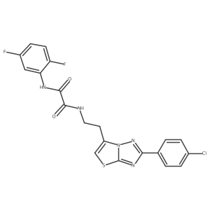 N1-(2-(2-(4-chlorophenyl)thiazolo[3,2-b][1,2,4]triazol-6-yl)ethyl)-N2-(2,5-difluorophenyl)oxalamide结构式