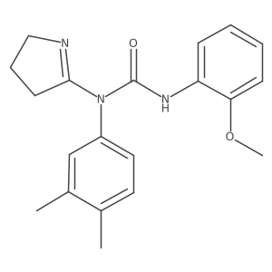 1-(3,4-dihydro-2H-pyrrol-5-yl)-1-(3,4-dimethylphenyl)-3-(2-methoxyphenyl)urea Structure