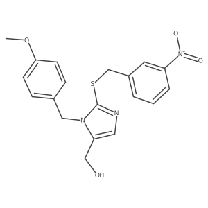 (1-(4-methoxybenzyl)-2-((3-nitrobenzyl)thio)-1H-imidazol-5-yl)methanol结构式