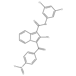 2-amino-N-(3,5-dichlorophenyl)-3-(4-nitrobenzoyl)indolizine-1-carboxamide结构式