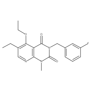 5-ethoxy-6-ethyl-3-(3-fluorobenzyl)-1-methylpyrido[2,3-d]pyrimidine-2,4(1H,3H)-dione Structure
