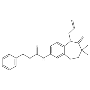 Benzyl (5-allyl-3,3-dimethyl-4-oxo-2,3,4,5-tetrahydrobenzo[b][1,4]oxazepin-8-yl)carbamate结构式