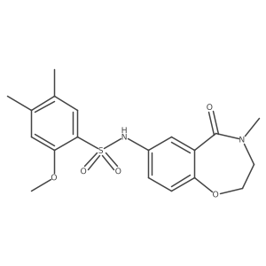 2-methoxy-4,5-dimethyl-N-(4-methyl-5-oxo-2,3,4,5-tetrahydrobenzo[f][1,4]oxazepin-7-yl)benzenesulfonamide Structure
