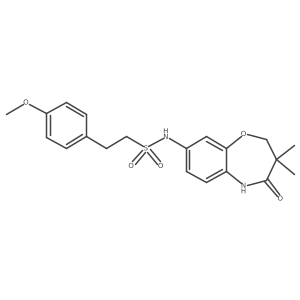 N-(3,3-dimethyl-4-oxo-2,3,4,5-tetrahydrobenzo[b][1,4]oxazepin-8-yl)-2-(4-methoxyphenyl)ethanesulfonamide Structure