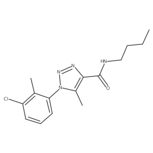 N-butyl-1-(3-chloro-2-methylphenyl)-5-methyl-1H-1,2,3-triazole-4-carboxamide结构式