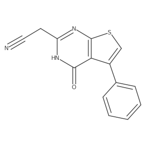 2-{4-oxo-5-phenyl-3H,4H-thieno[2,3-d]pyrimidin-2-yl}acetonitrile结构式