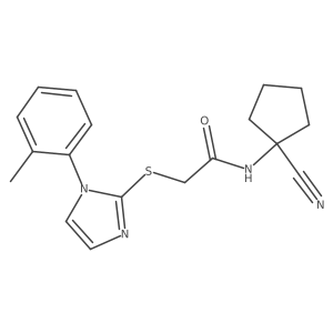 N-(1-cyanocyclopentyl)-2-{[1-(2-methylphenyl)-1H-imidazol-2-yl]sulfanyl}acetamide Structure