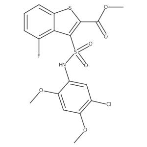 Methyl 3-[(5-chloro-2,4-dimethoxyphenyl)sulfamoyl]-4-fluoro-1-benzothiophene-2-carboxylate Structure