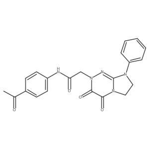 N-(4-acetylphenyl)-2-(3,4-dioxo-8-phenyl-3,4,7,8-tetrahydroimidazo[2,1-c][1,2,4]triazin-2(6H)-yl)acetamide结构式
